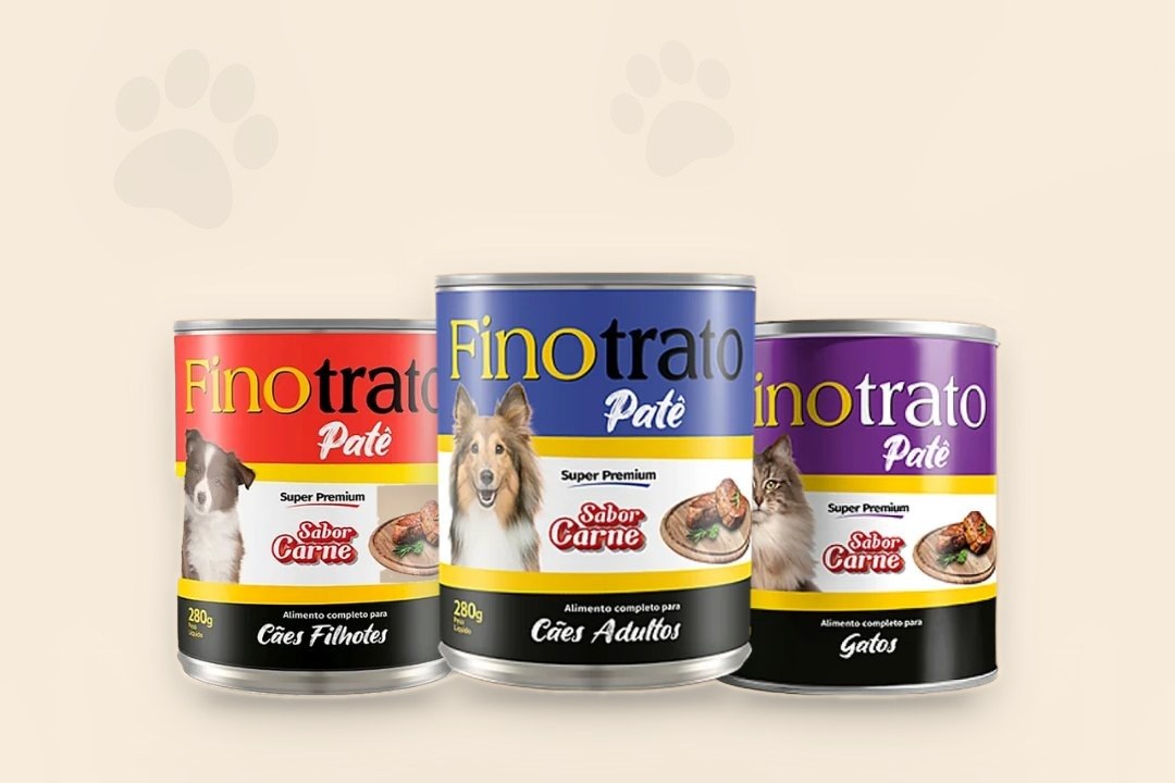 Patês Finotrato para cães e gatos