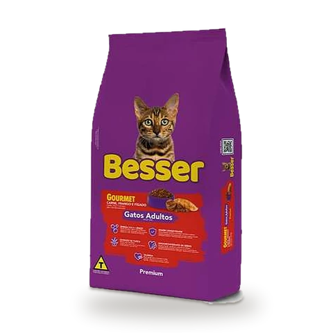 Embalagem Besser Gourmet Gatos Adultos 10kg