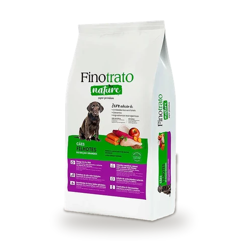 Embalagem Finotrato Nature Cães Filhotes Raças Grandes 20kg
