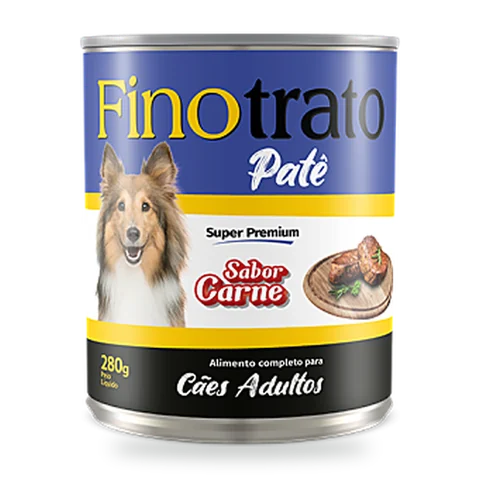 Embalagem Finotrato Patê Cães Adultos Carne 280g