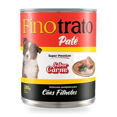 Embalagem Finotrato Patê Cães Filhotes Carne 280g
