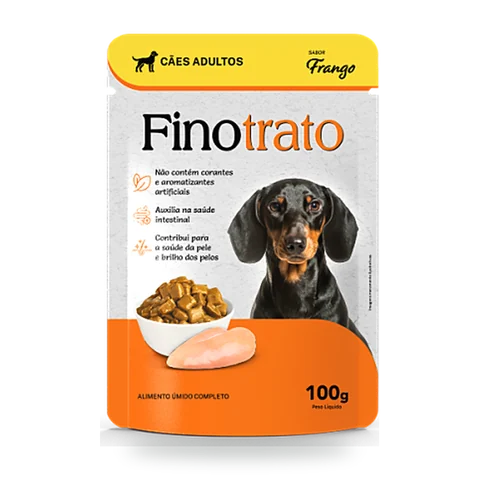 Embalagem Finotrato Sachê Cães Adultos Frango 100g